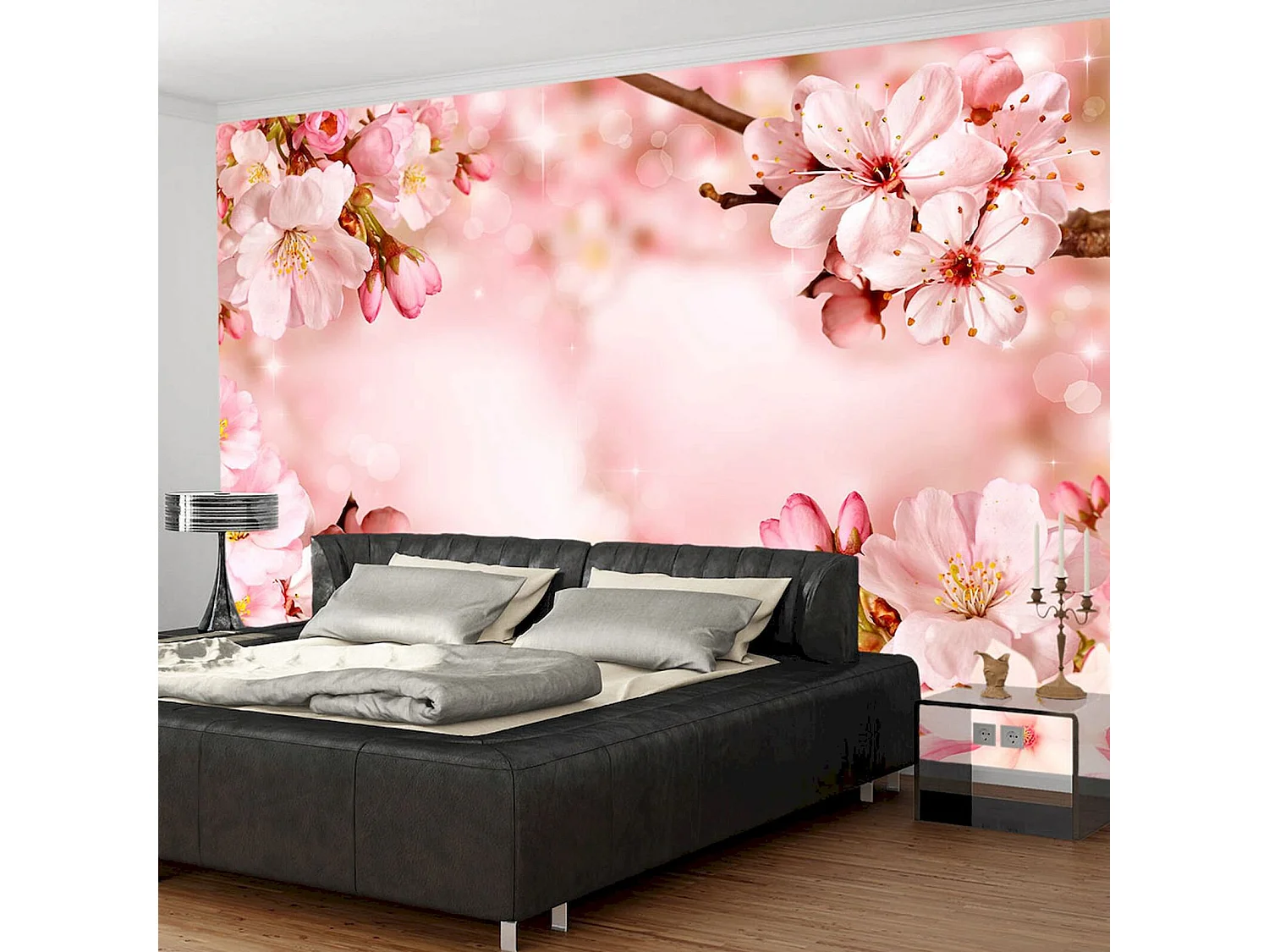 Papier peint adhésif Fleur de cerisier magique - 147 x 105 cm