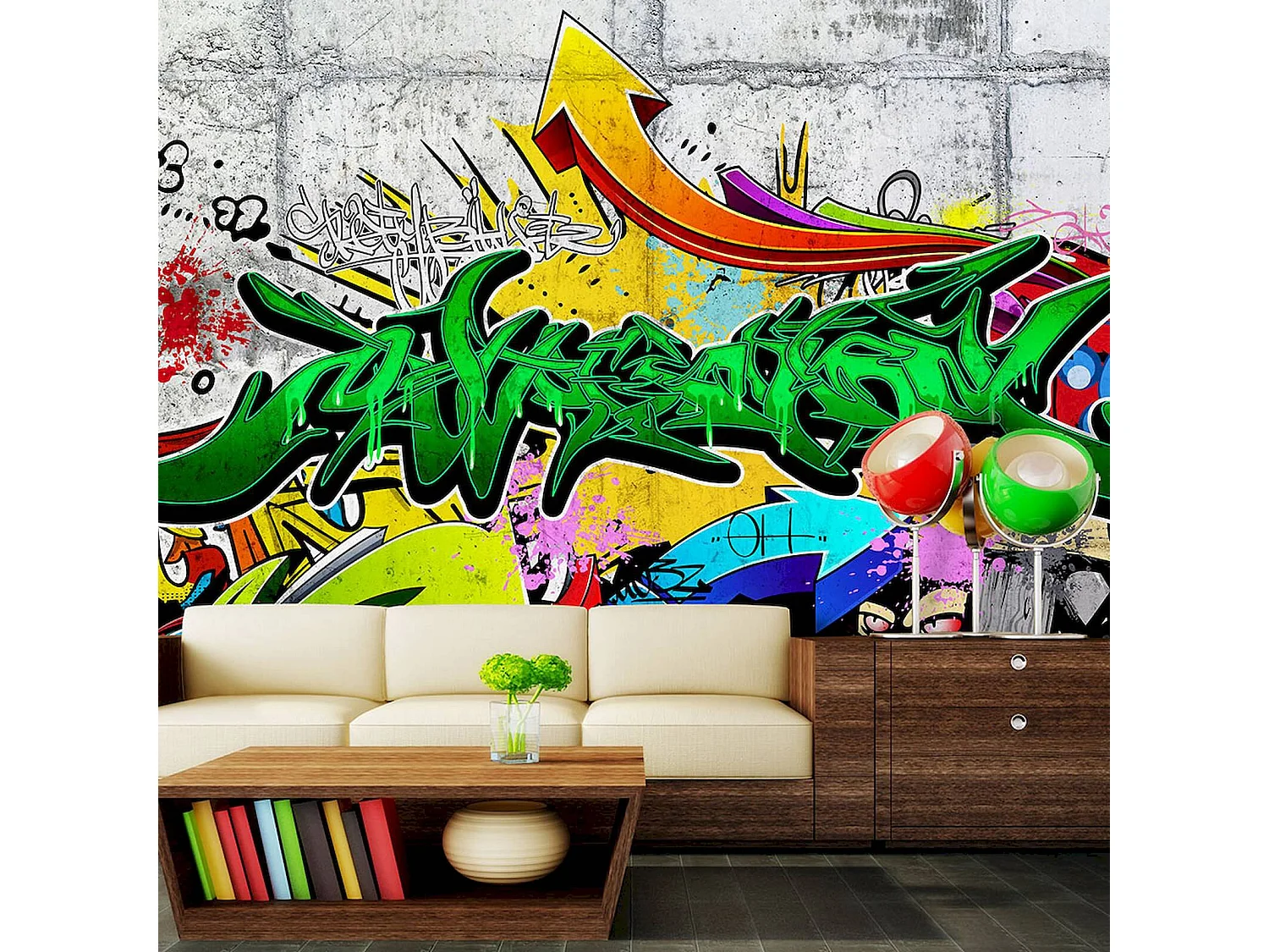 Papier peint adhésif Graffiti urbain - 147 x 105 cm