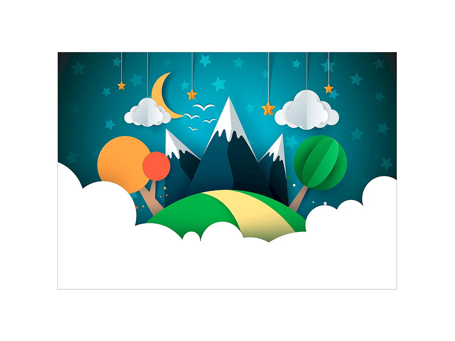 Papier peint adhésif Petit voyageur - 98 x 70 cm