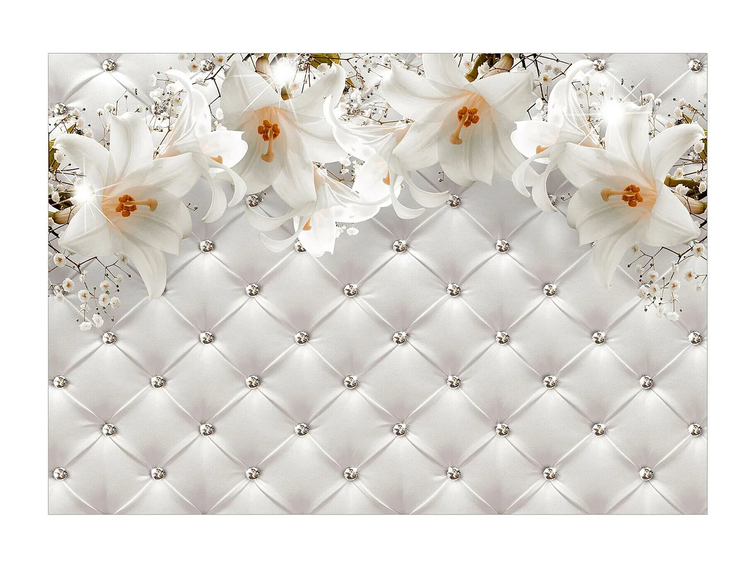 Papier peint adhésif Douceur parfumée - 98 x 70 cm