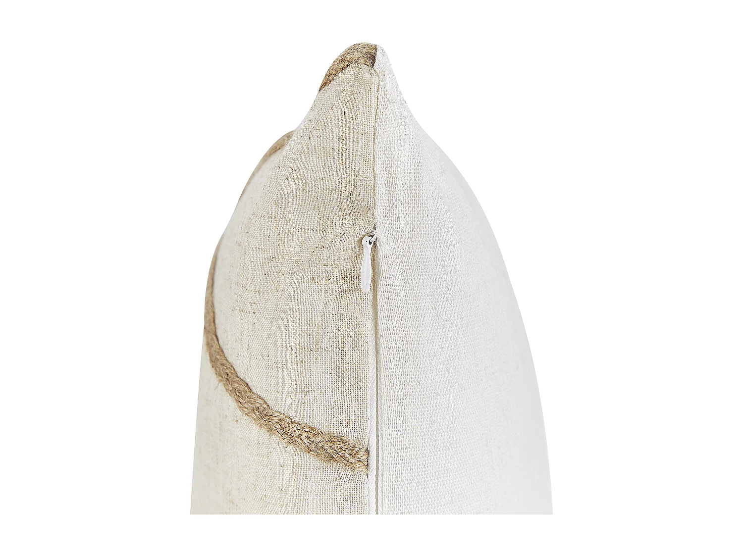 Conjunto de 2 almofadas decorativas LICUALA 45 x 45 cm Creme Padrão geométrico