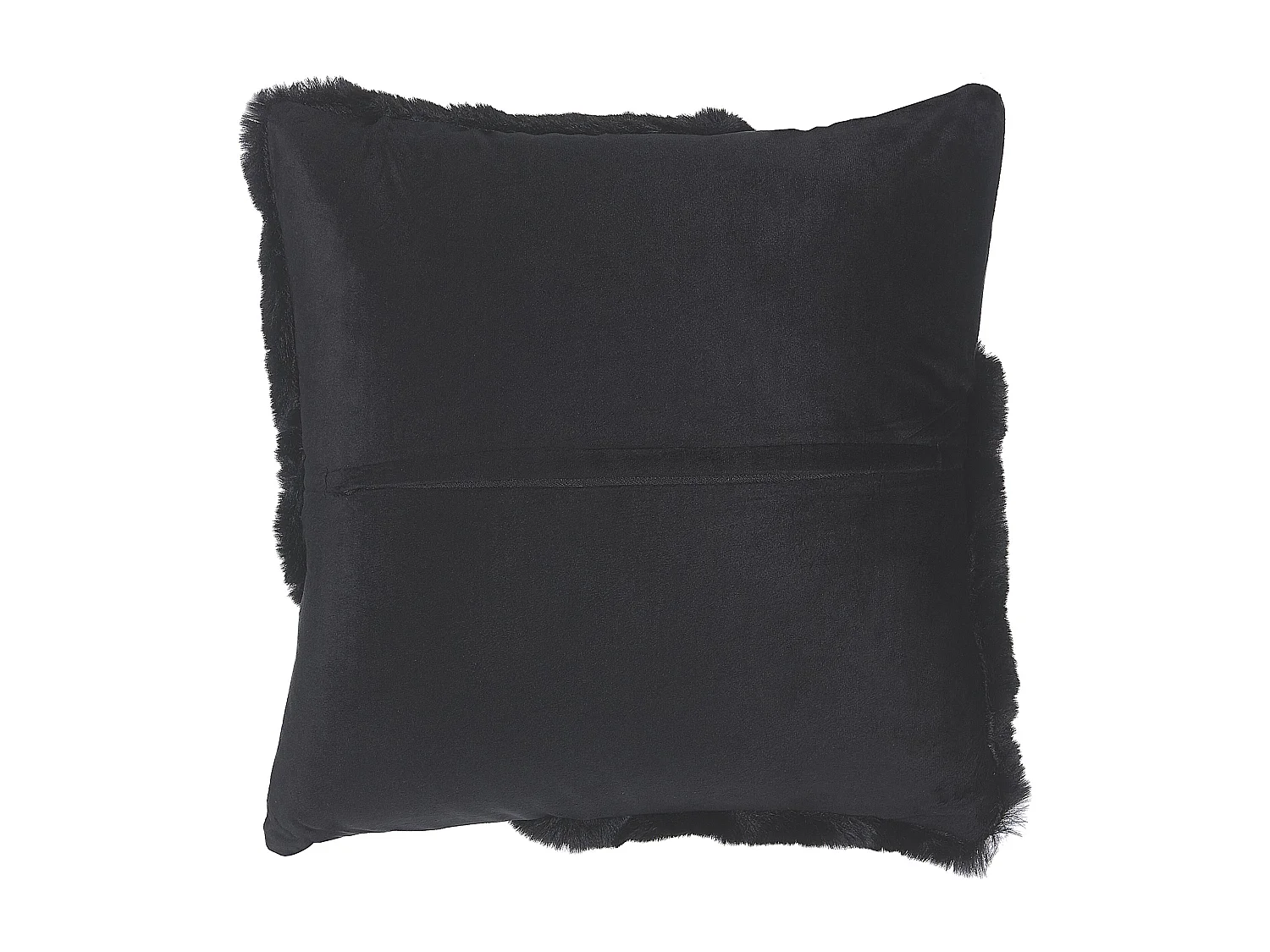 Lot de 2 coussins décoratifs EHNAR Bouclé 42 x 42 cm Noir Unicolore