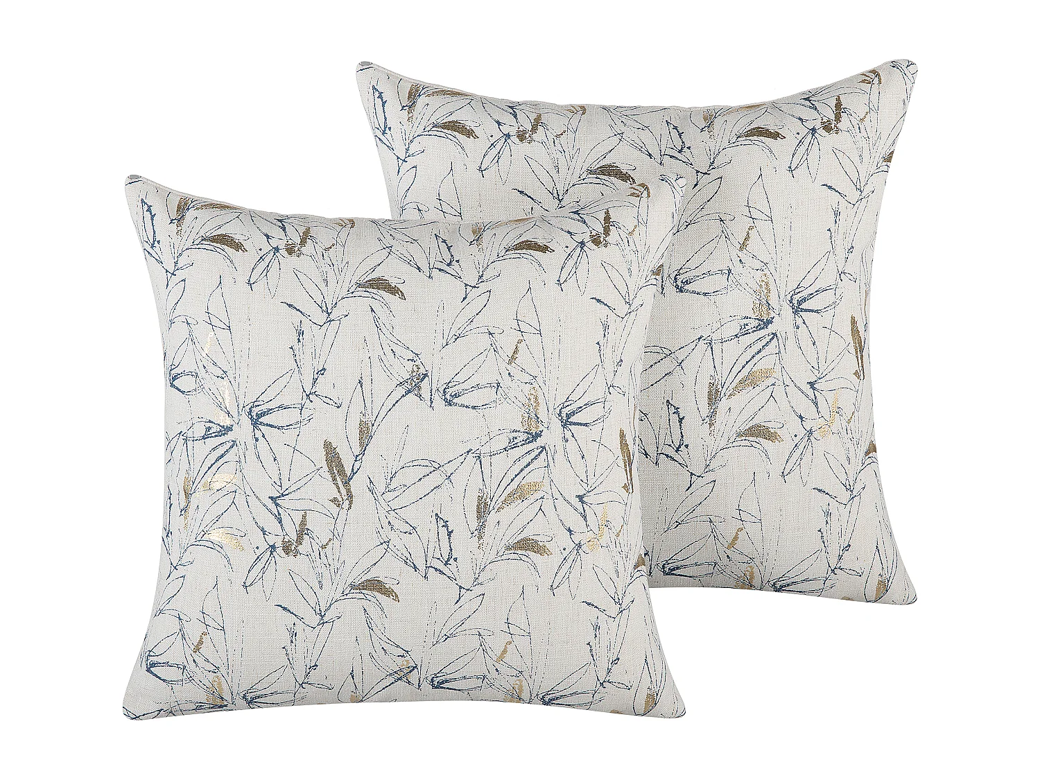 Set van 2 decoratieve kussens ARBOR 45 x 45 cm Beige Bloempatroon