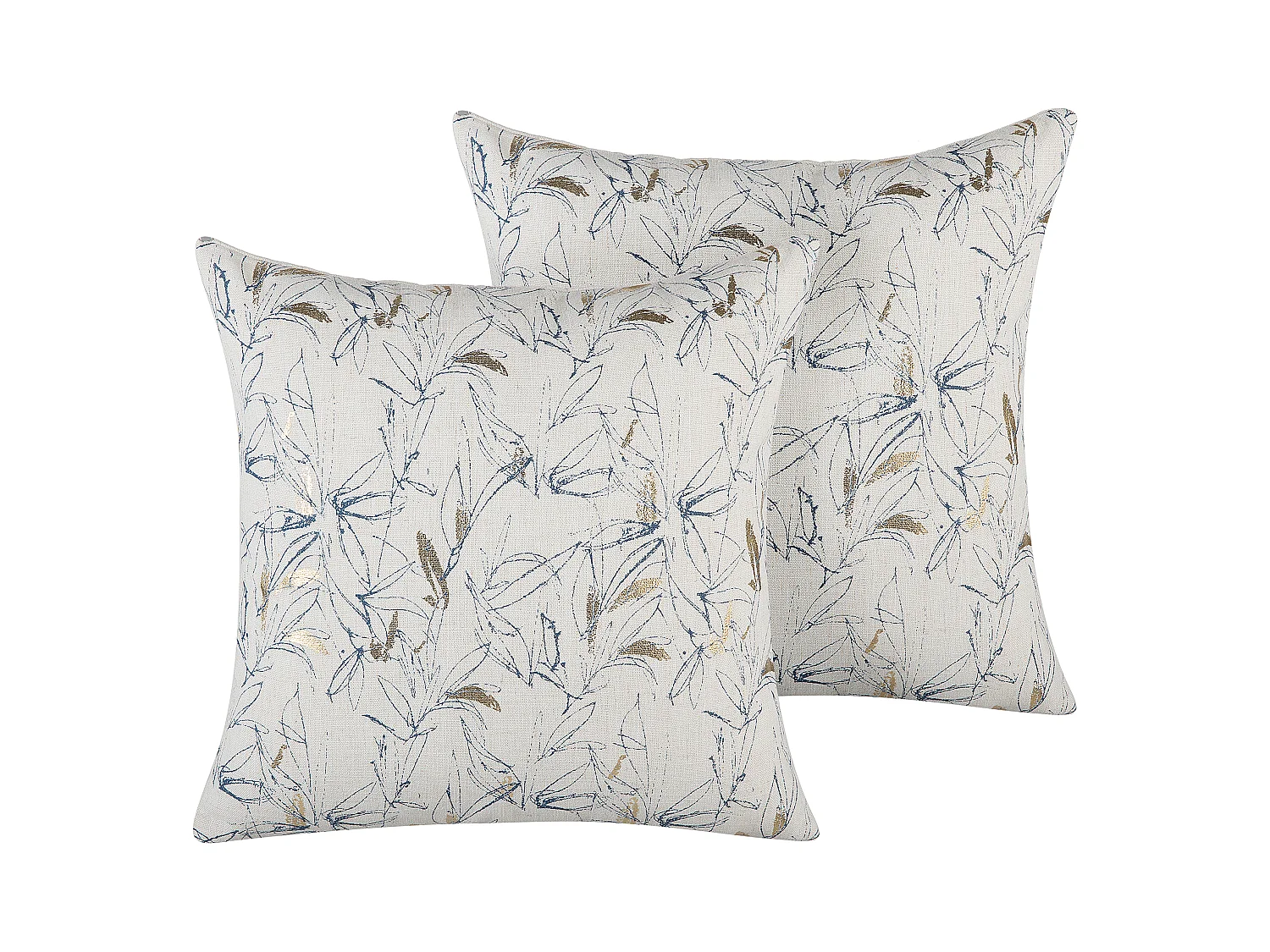 Lot de 2 coussins décoratifs ARBOR 45 x 45 cm Beige Motif floral