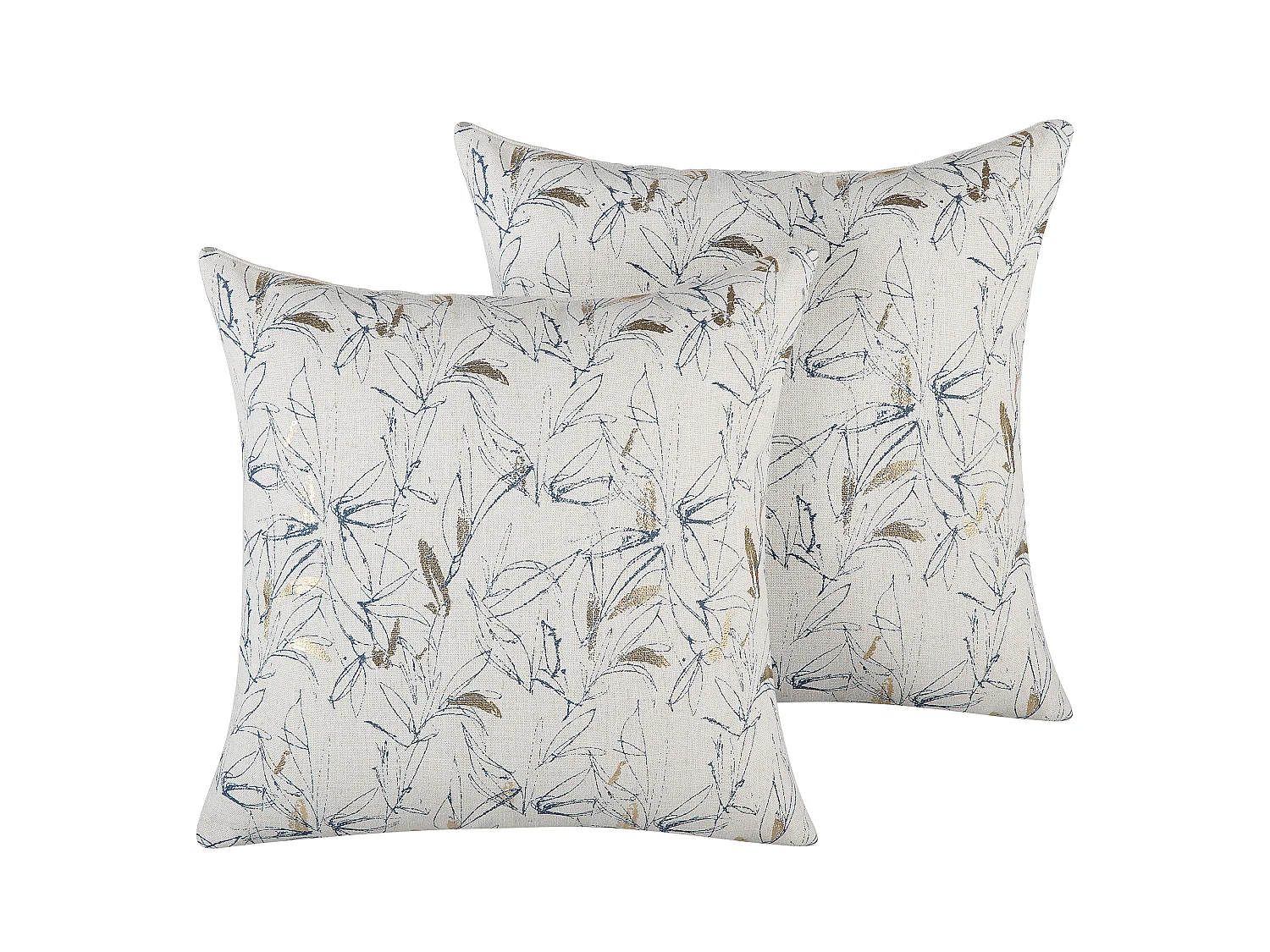 Lot de 2 coussins décoratifs ARBOR 45 x 45 cm Beige Motif floral
