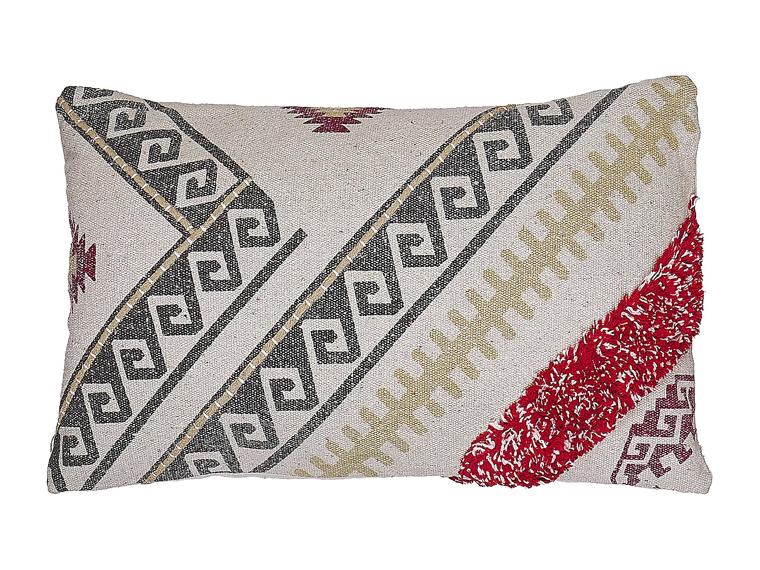 Coussin BETULA Coton 30 x 50 cm Beige Motif géométrique