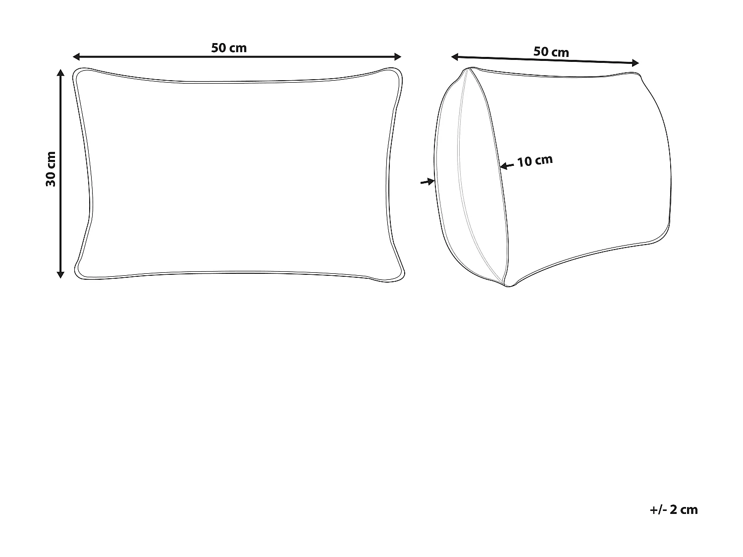 Coussin BETULA Coton 30 x 50 cm Beige Motif géométrique