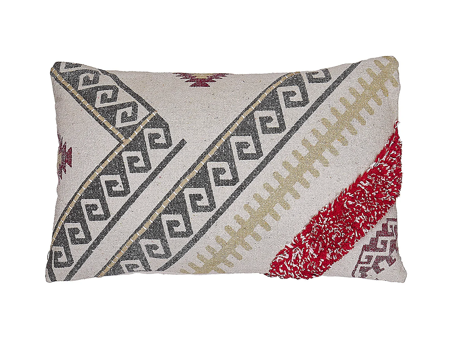 Coussin BETULA Coton 30 x 50 cm Beige Motif géométrique