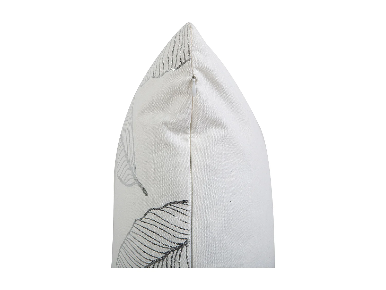 Set van 2 kussens FREESIA Katoen 45 x 45 cm Bladprint Wit