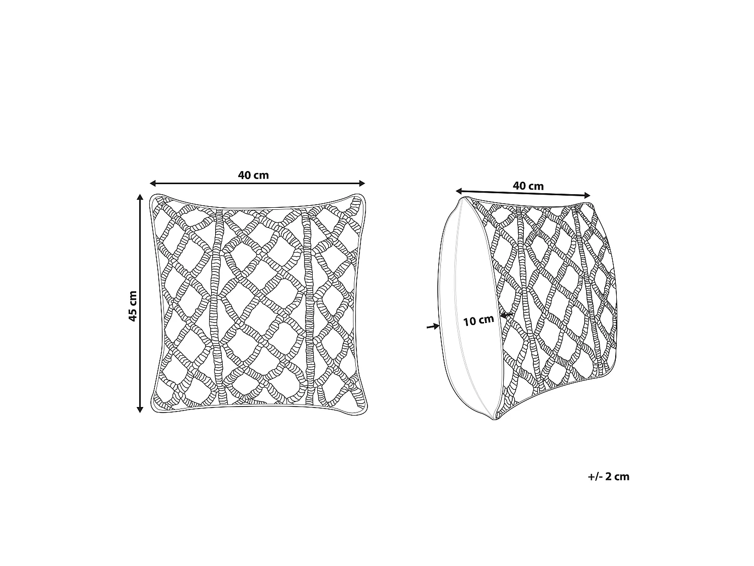Coussin décoratif beige 45 x 40 cm GOREME