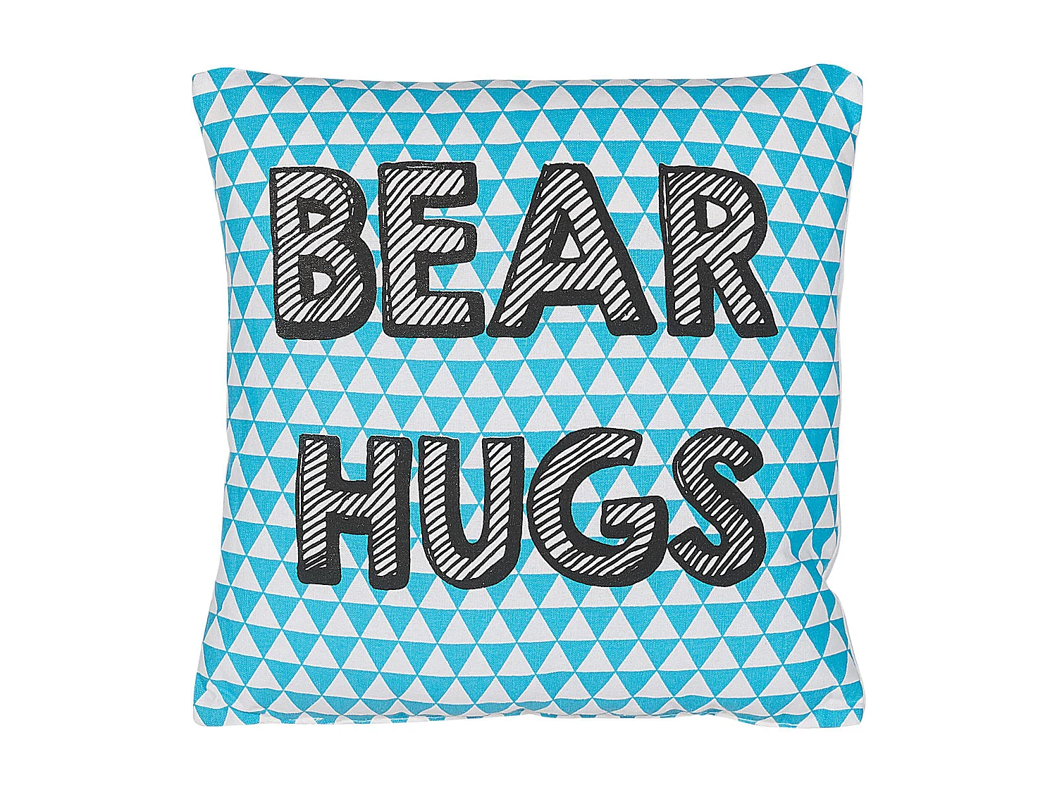 2 bawełniane poduszki dla dzieci z nadrukiem 40 x 40 cm niebieskie RADZKOT