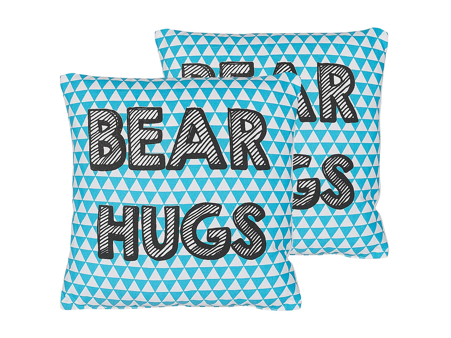 Set of 2 Decorative Cushions RADZKOT Cotton 40 x 40 cm Blue