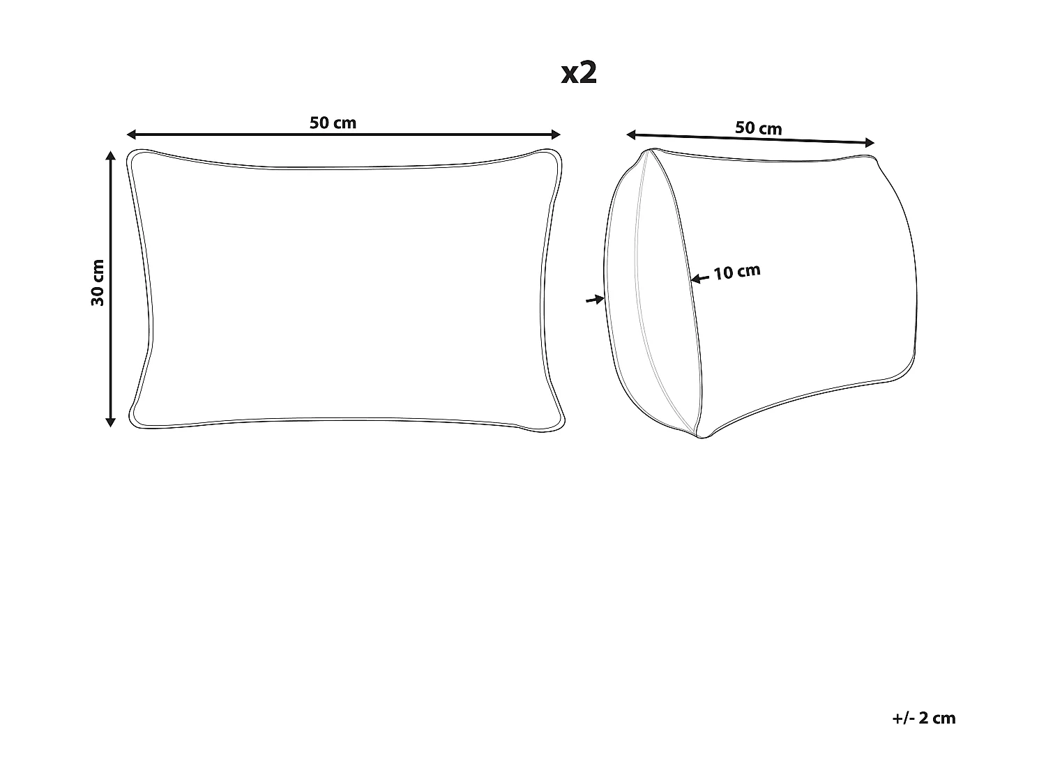 Dekokissen 2er Set beige/grau/rot 30x50 mit geometrisches Muster Boho Betula