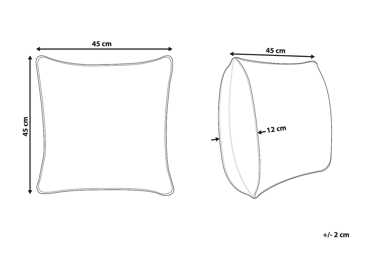 Sierkussen YONCALI Bouclé 45 x 45 cm Geblokt Zwart/Wit