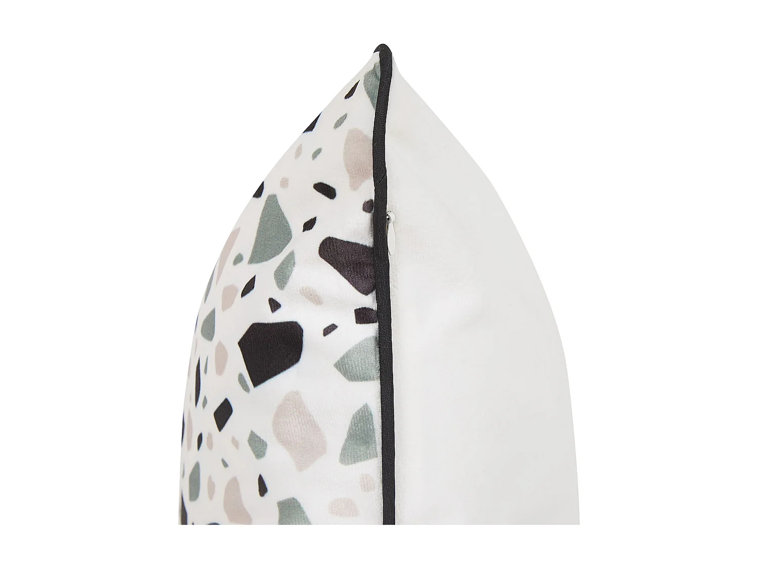 Lot de 2 coussins décoratifs LAVENDER Velours 45 x 45 cm Blanc Effet Terrazzo