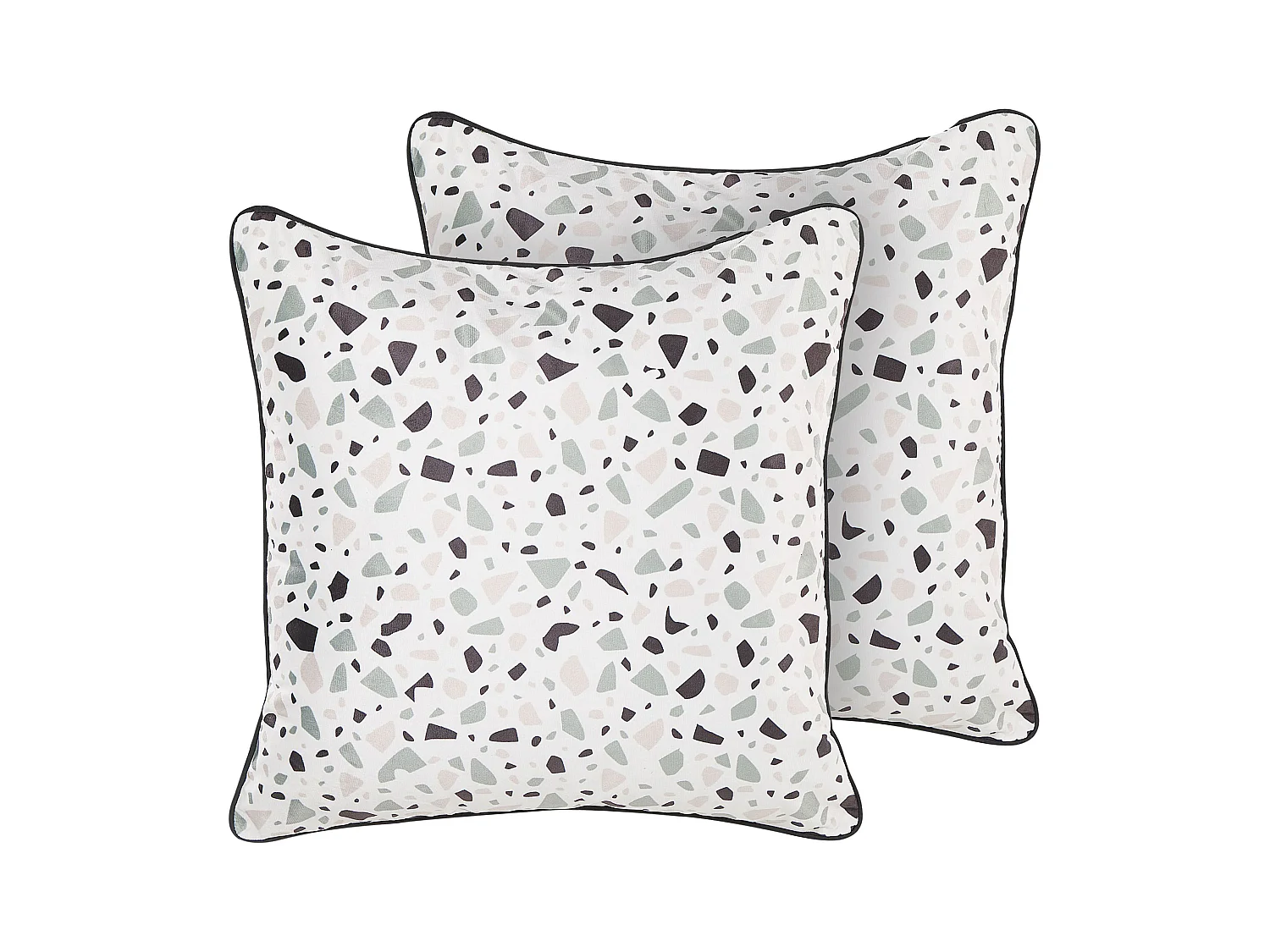 Dekokissen im 2er Set mit geometrischem Motiv 45 x 45 cm bunt Lavender