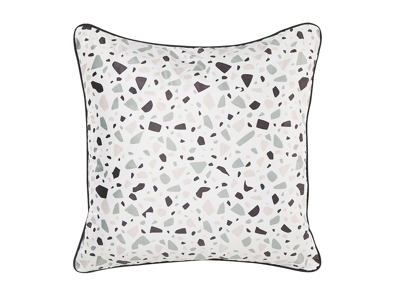 Set van 2 decoratieve kussens LAVENDER Fluweel 45 x 45 cm Wit Terrazzo effect
