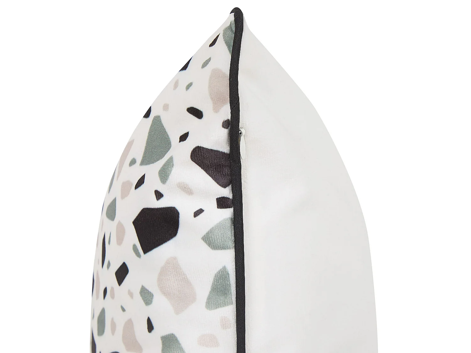 Conjunto de 2 almofadas decorativas LAVENDER Veludo 45 x 45 cm Branco Efeito terrazzo
