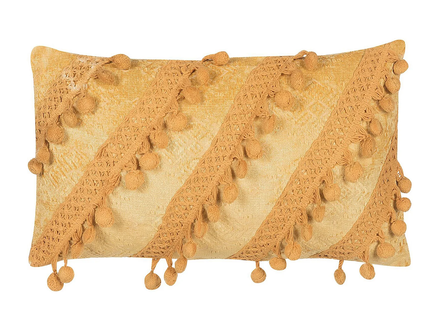 Cojín decorativo AYROOR 30 x 50 cm Mostaza Patrón geométrico