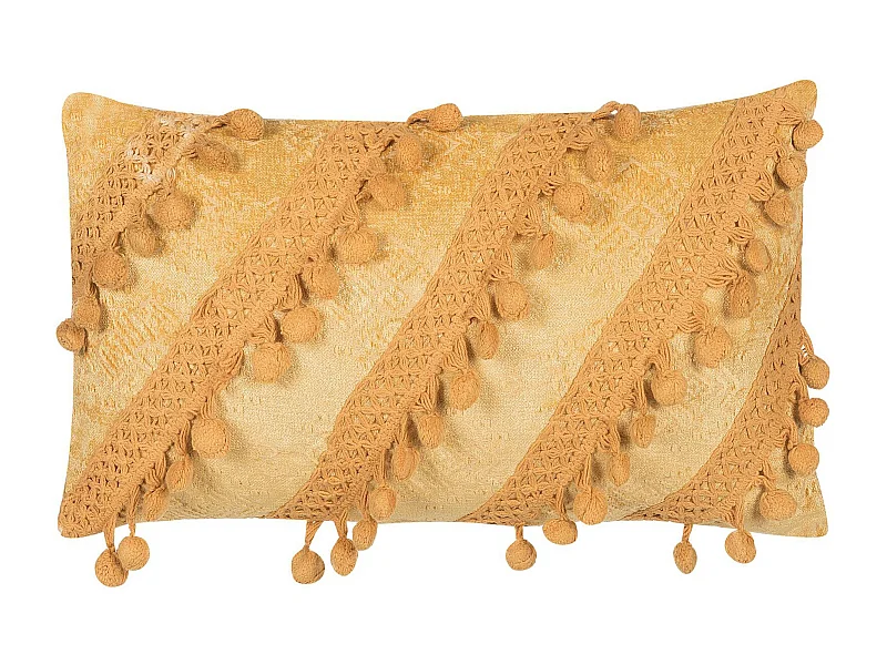 Cuscino decorativo AYROOR 30 x 50 cm Senape Trama geometrica