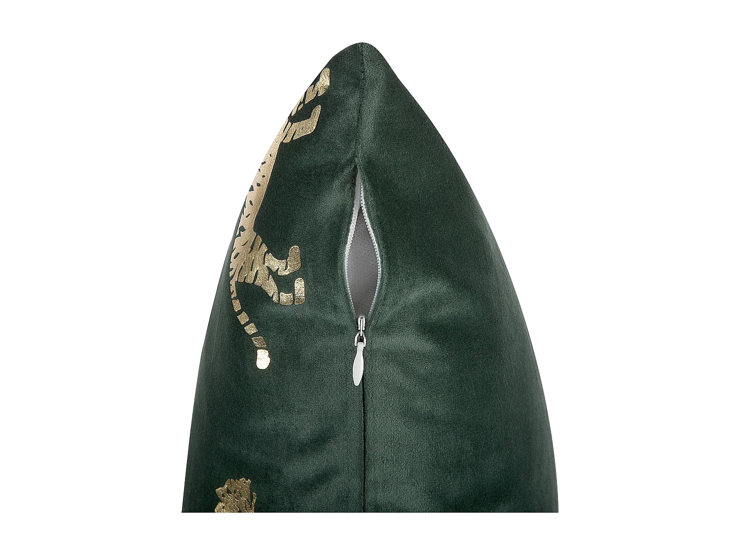 Lot de 2 coussins décoratifs BLUEBELL Velours 45 x 45 cm Vert foncé Motif animal