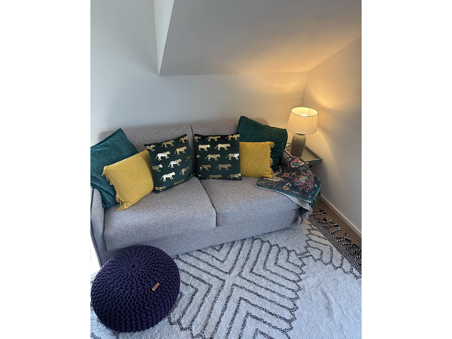 Set di 2 cuscini BLUEBELL Velluto 45 x 45 cm Verde scuro Trama animale