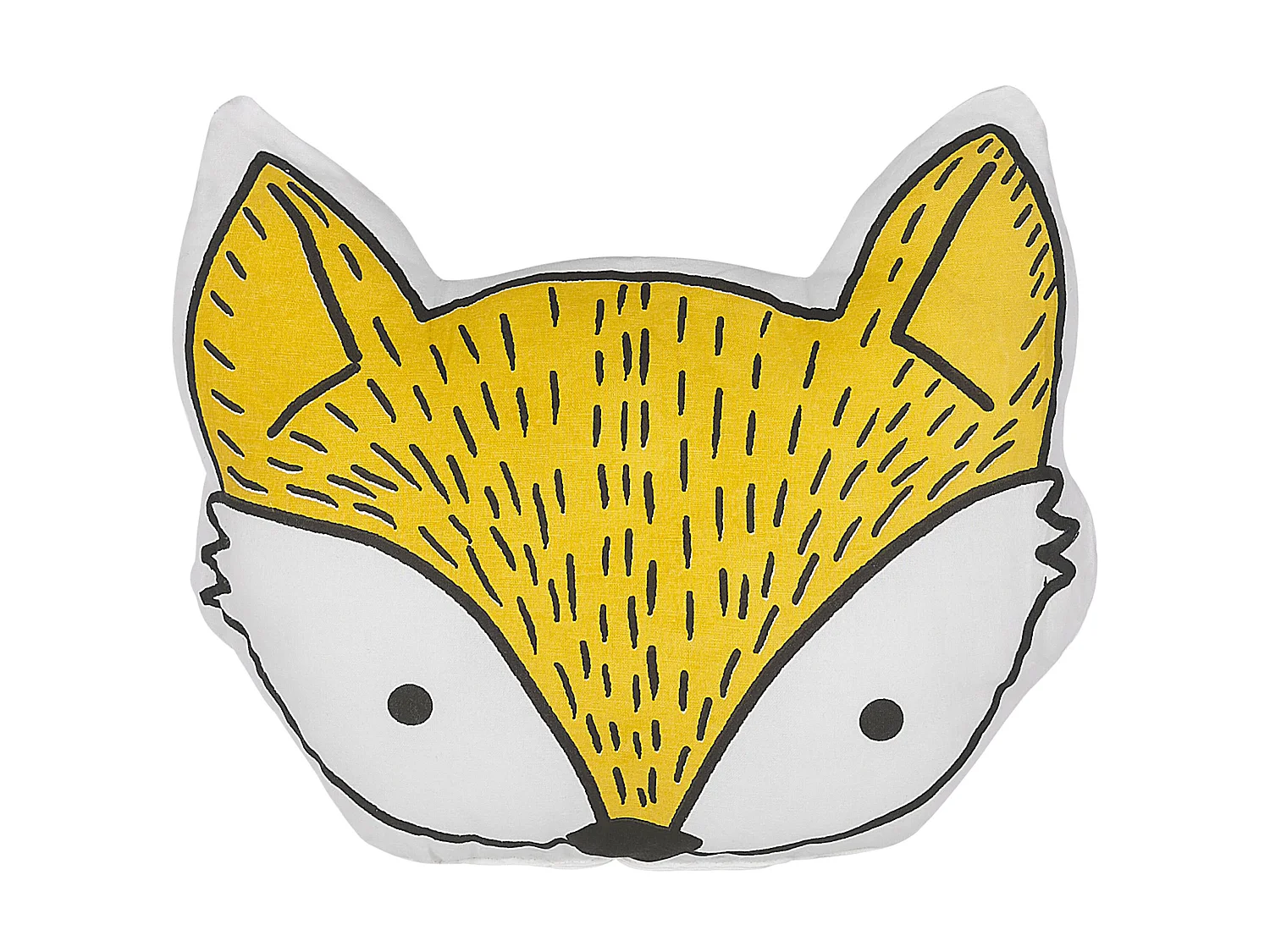 Throw Cushion VADODARA Cotton 50 x 40 cm Yellow Fox