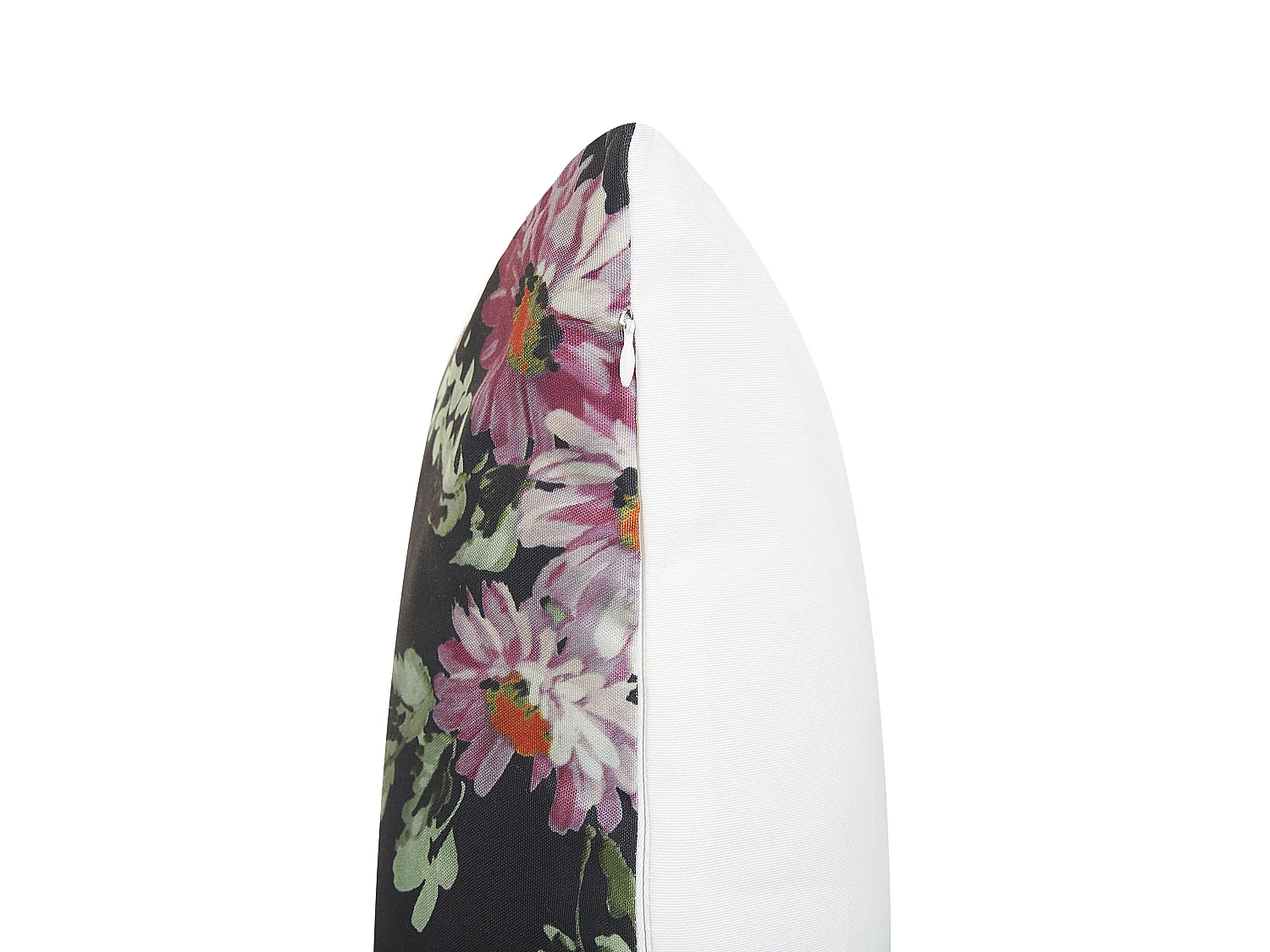 Lot de 2 coussins décoratifs HEDERA 45 x 45 cm Noir Motif floral