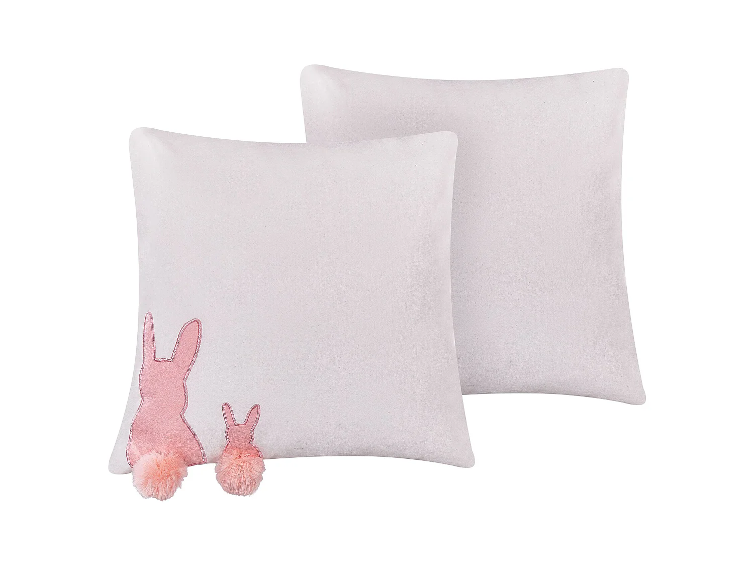 Lot de 2 coussins décoratifs PHLOX Coton 45 x 45 cm Blanc