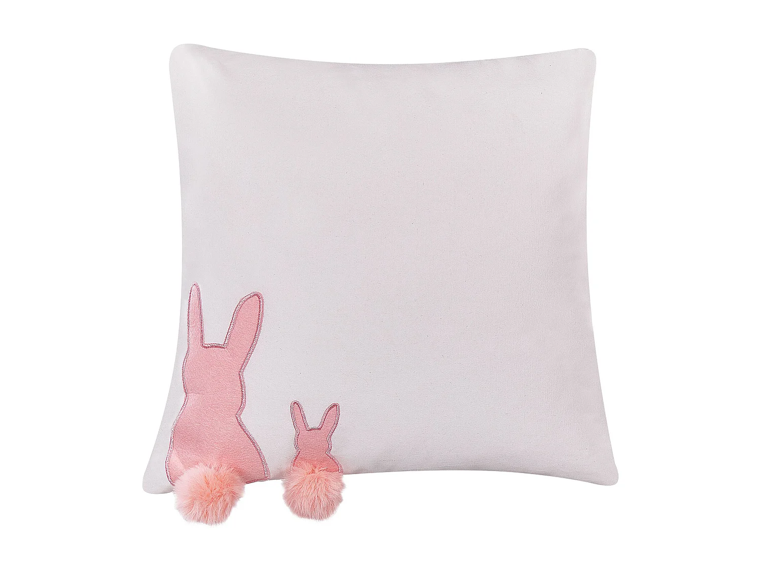 Lot de 2 coussins décoratifs PHLOX Coton 45 x 45 cm Blanc