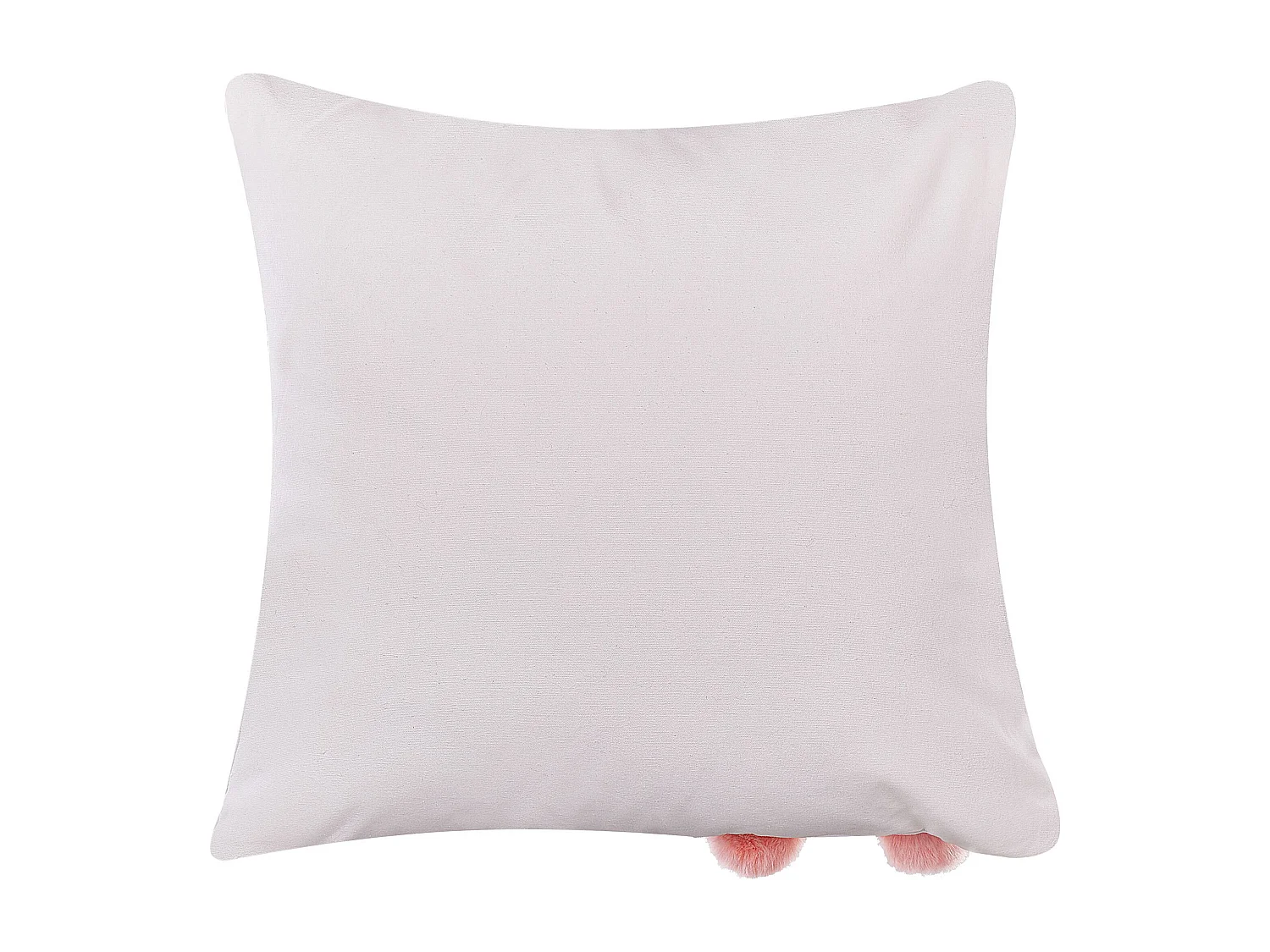 Conjunto de 2 almofadas decorativas com motivo de coelho branco e rosa 45 x 45 cm PHLOX