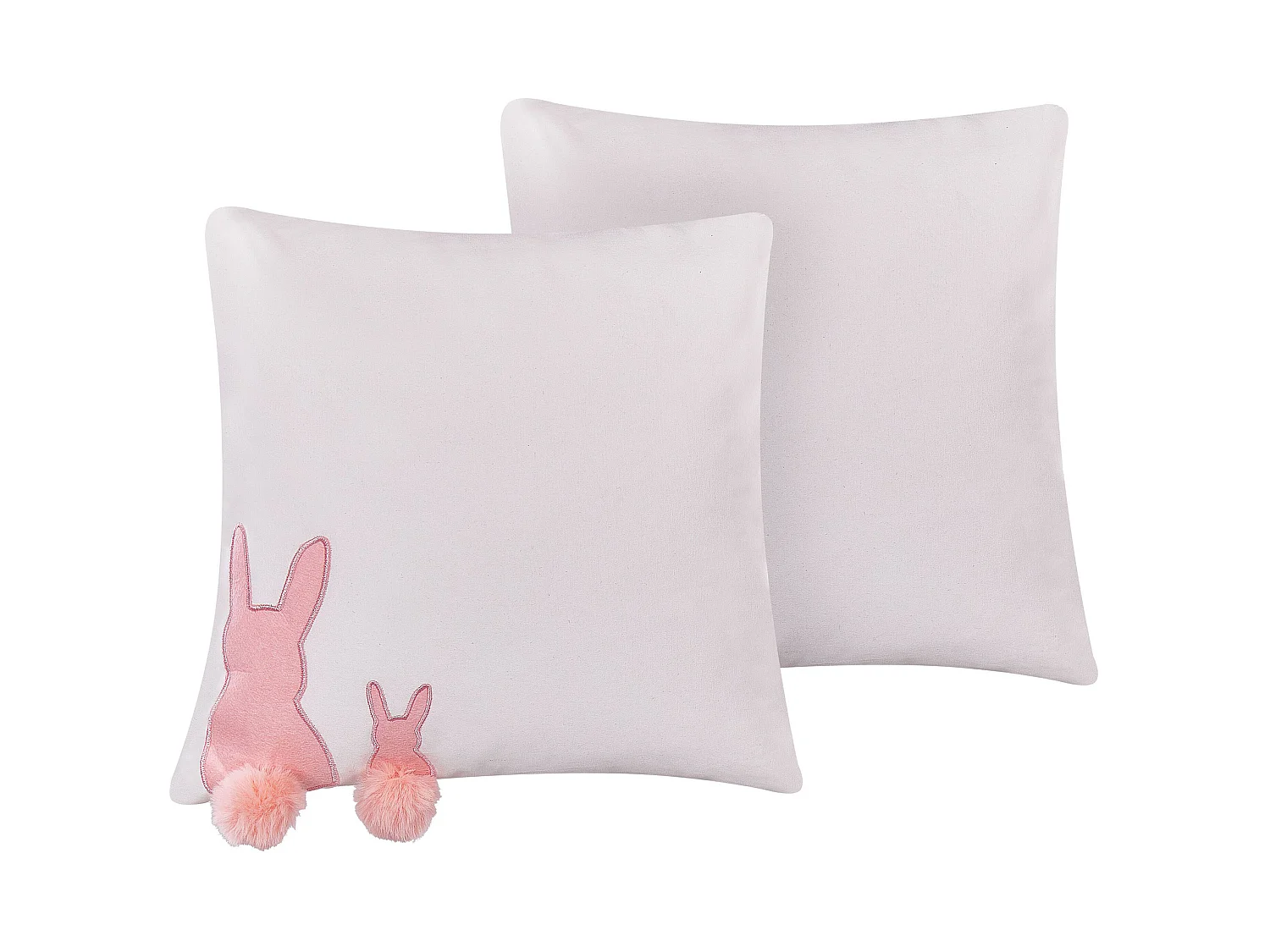 Set of 2 Decorative Cushions PHLOX Cotton 45 x 45 cm White