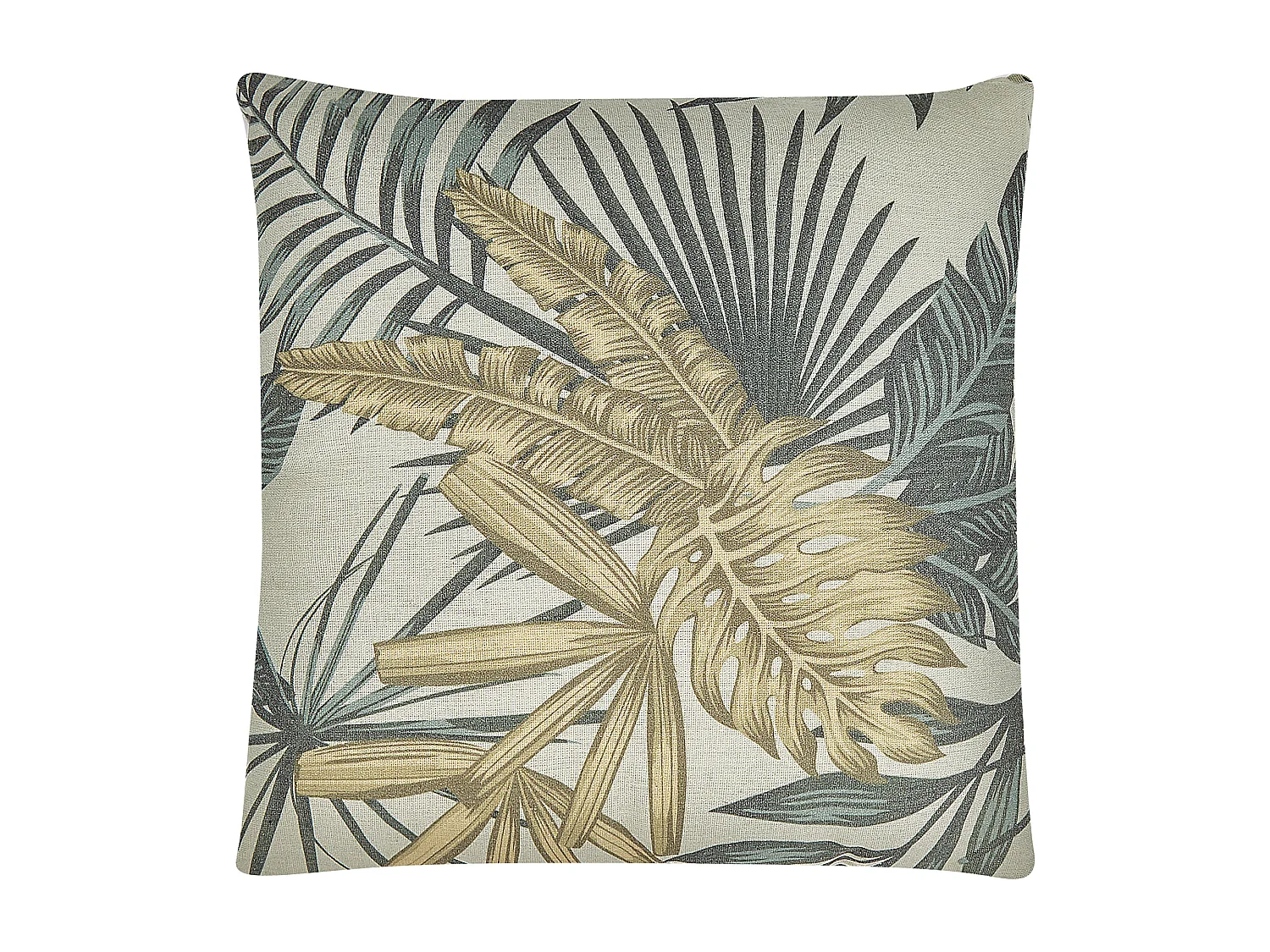 Set van 2 decoratieve kussens TAGETES 45 x 45 cm Multicolor Bladpatroon