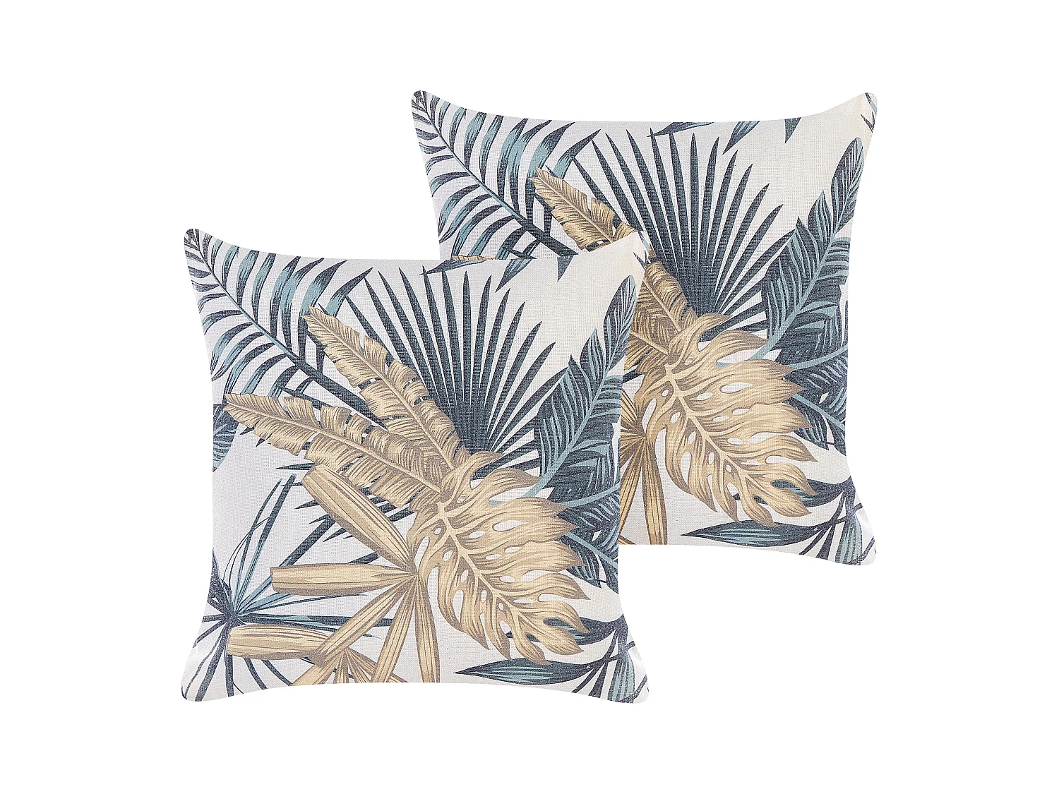 Lot de 2 coussins décoratifs TAGETES 45 x 45 cm Multicolore Motif de plante