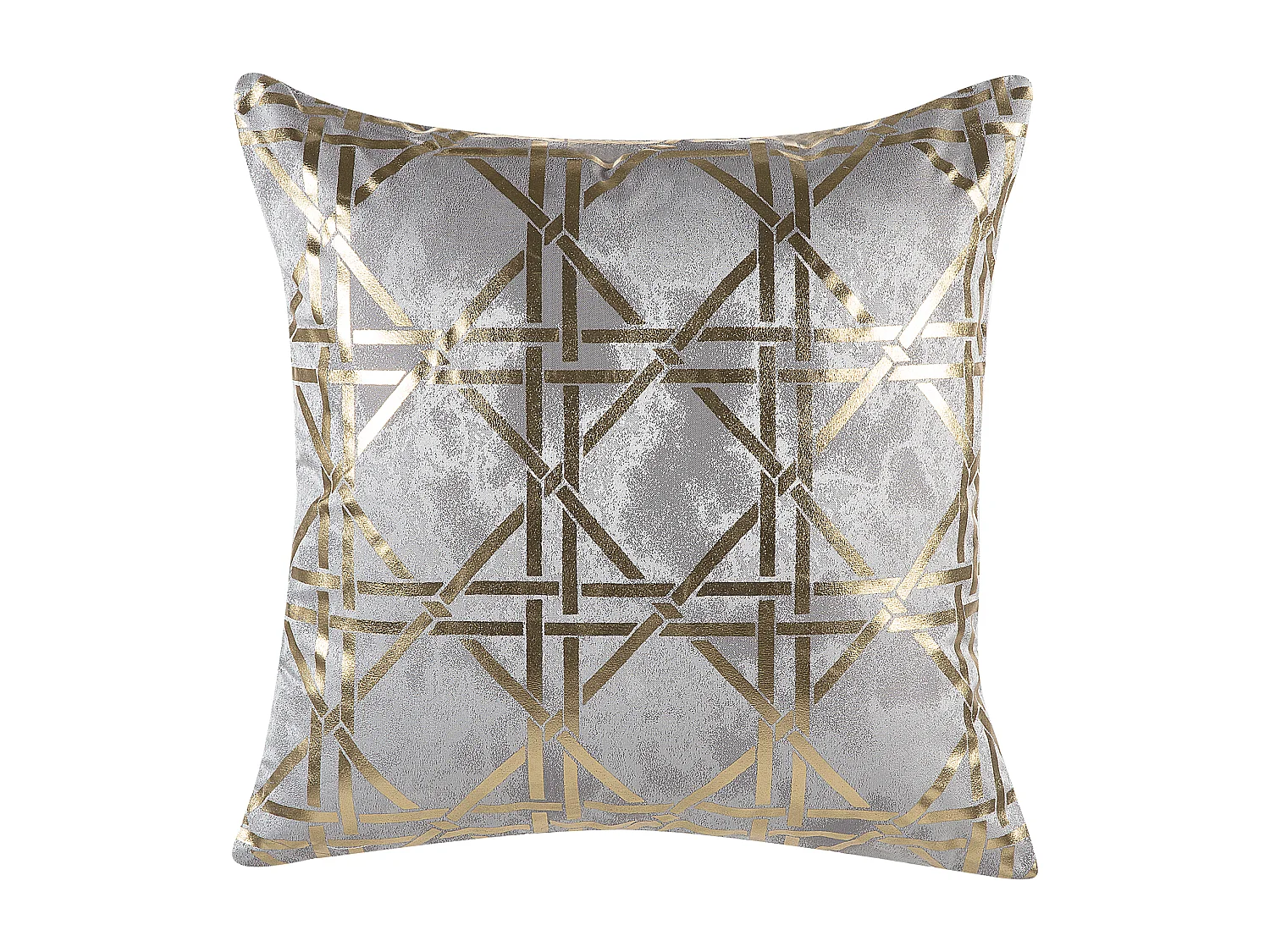 Lot de 2 coussins décoratifs CASSIA 45 x 45 cm Gris Motif géométrique