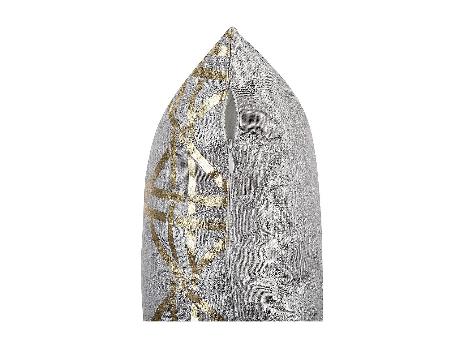 Lot de 2 coussins décoratifs CASSIA 45 x 45 cm Gris Motif géométrique