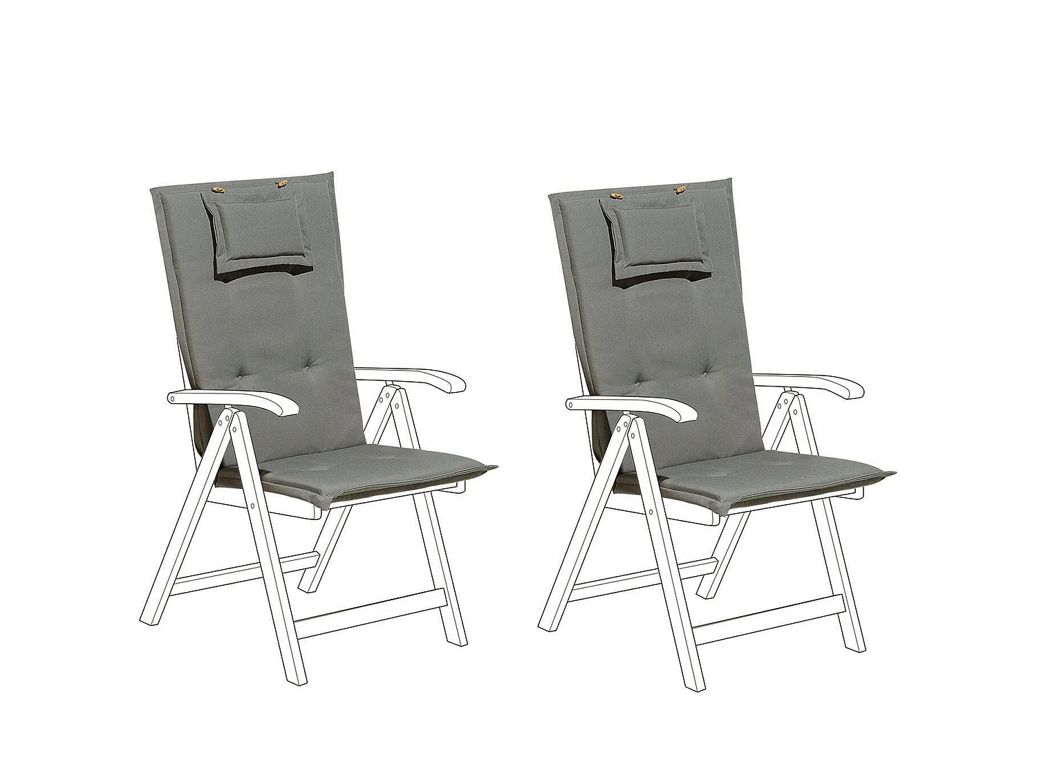 Polsterauflagen 2er Set graphitgrau Toscana