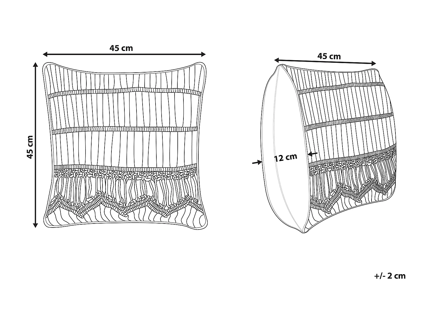Coussin AKKOY Coton 45 x 45 cm Orange Motif géométrique