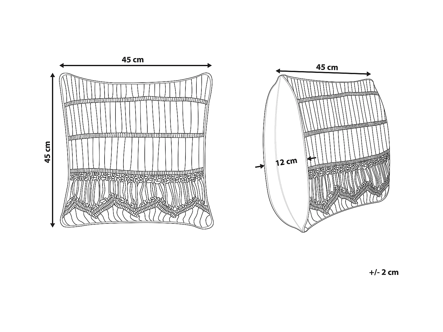 Coussin AKKOY Coton 45 x 45 cm Orange Motif géométrique