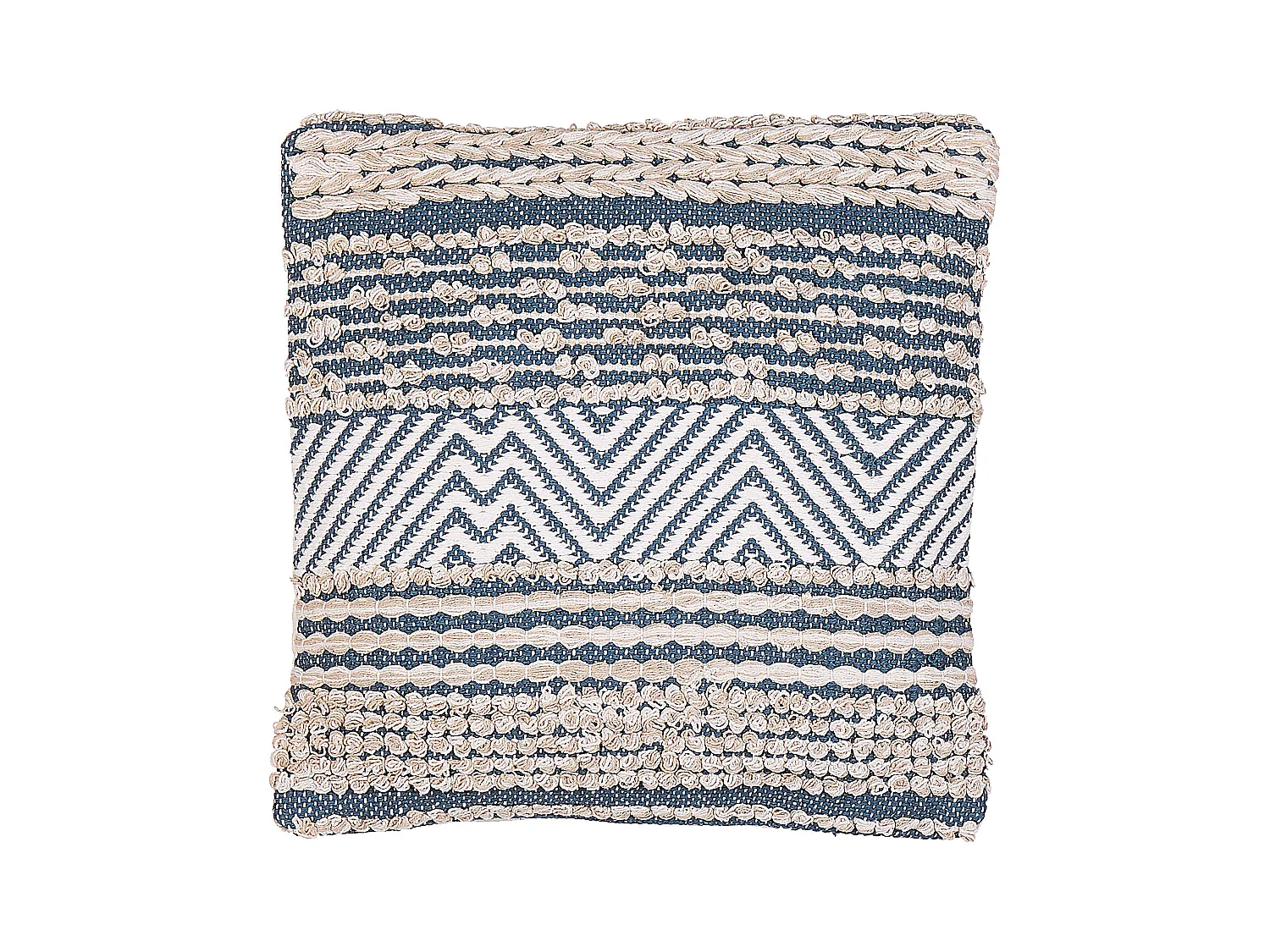 Sierkussen DEWBERRY Katoen 45 x 45 cm Blauw Geometrisch patroon