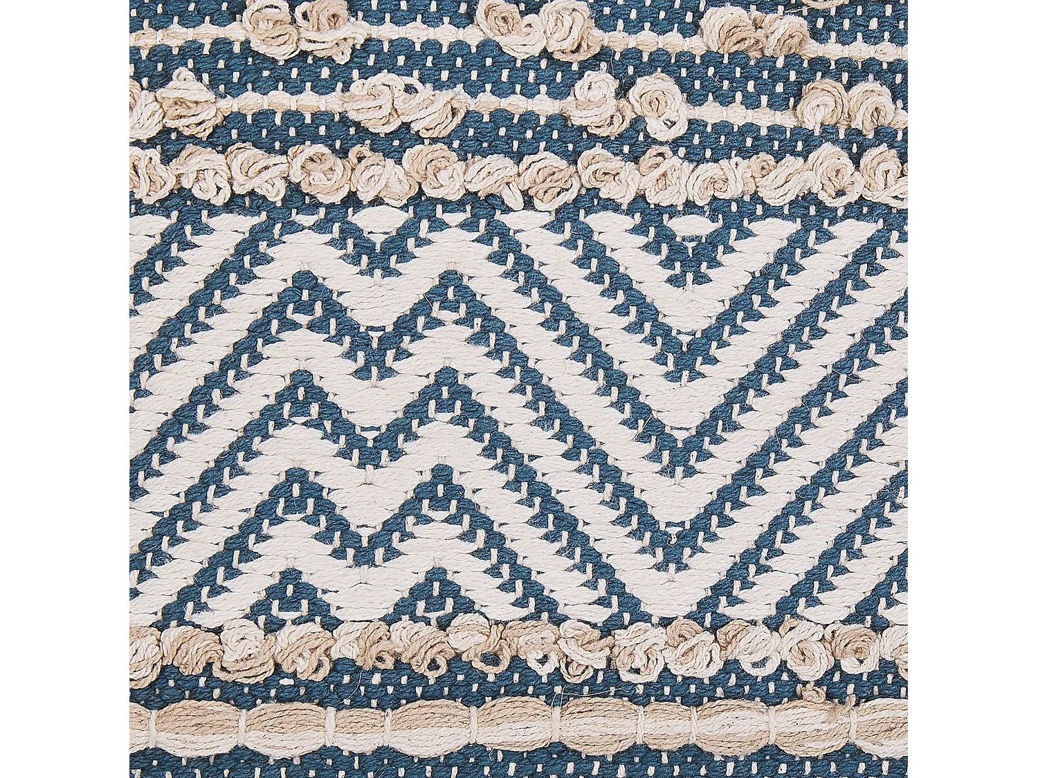 Sierkussen DEWBERRY Katoen 45 x 45 cm Blauw Geometrisch patroon