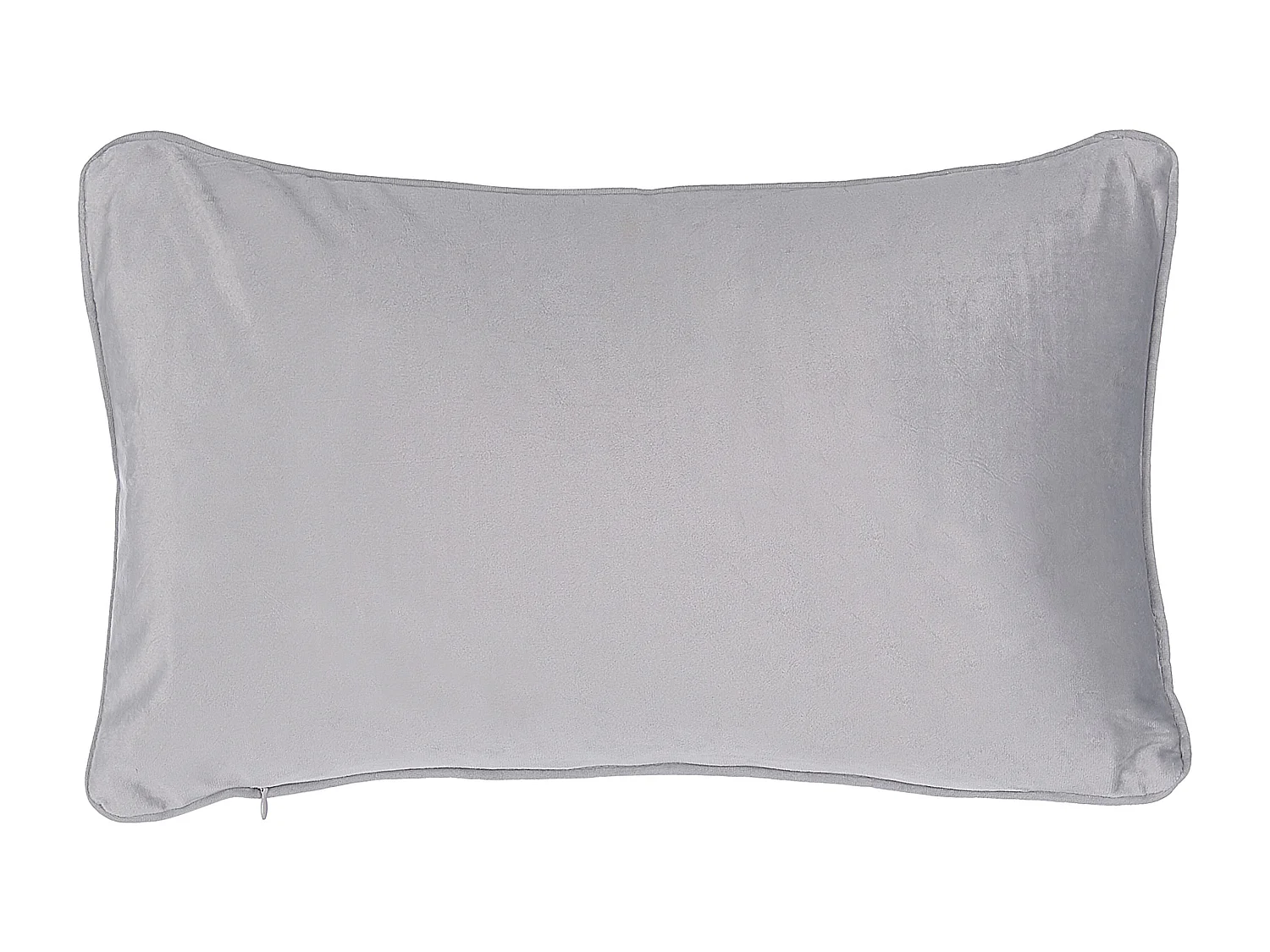 Lot de 2 coussins décoratifs MOTARI Velours 30 x 50 cm Gris Motif géométrique