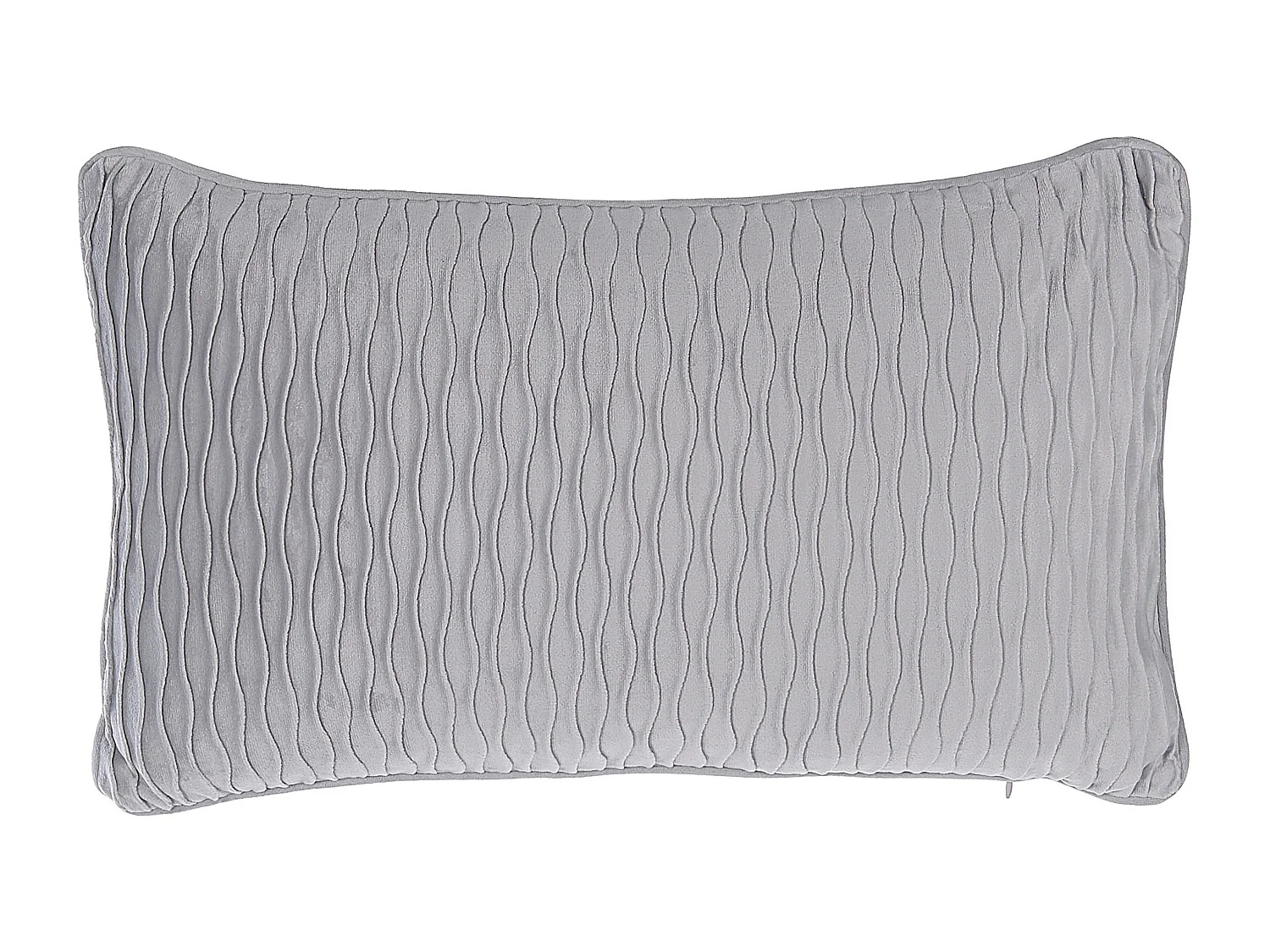 Conjunto de 2 almofadas decorativas MOTARI Veludo 30 x 50 cm Cinzento Padrão geométrico