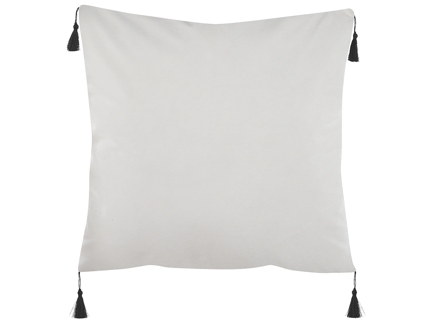 Set van 2 decoratieve kussens SCHEFFLERA Fluweel 45 x 45 cm Wit Geometrisch patroon