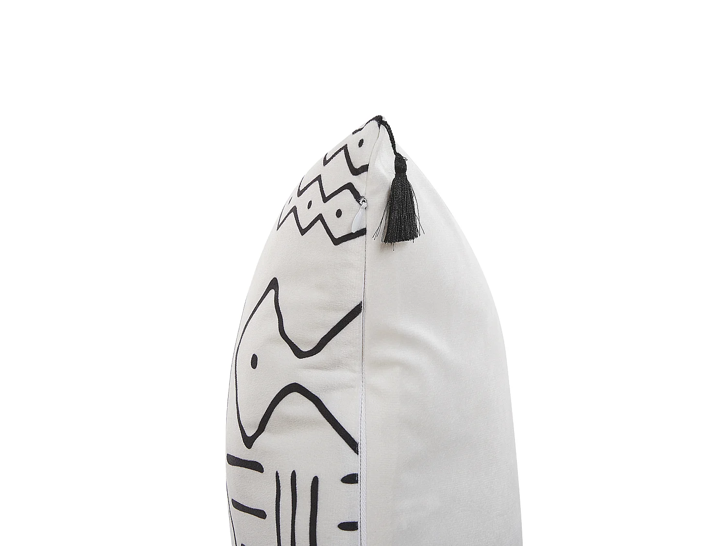 Set van 2 decoratieve kussens SCHEFFLERA Fluweel 45 x 45 cm Wit Geometrisch patroon