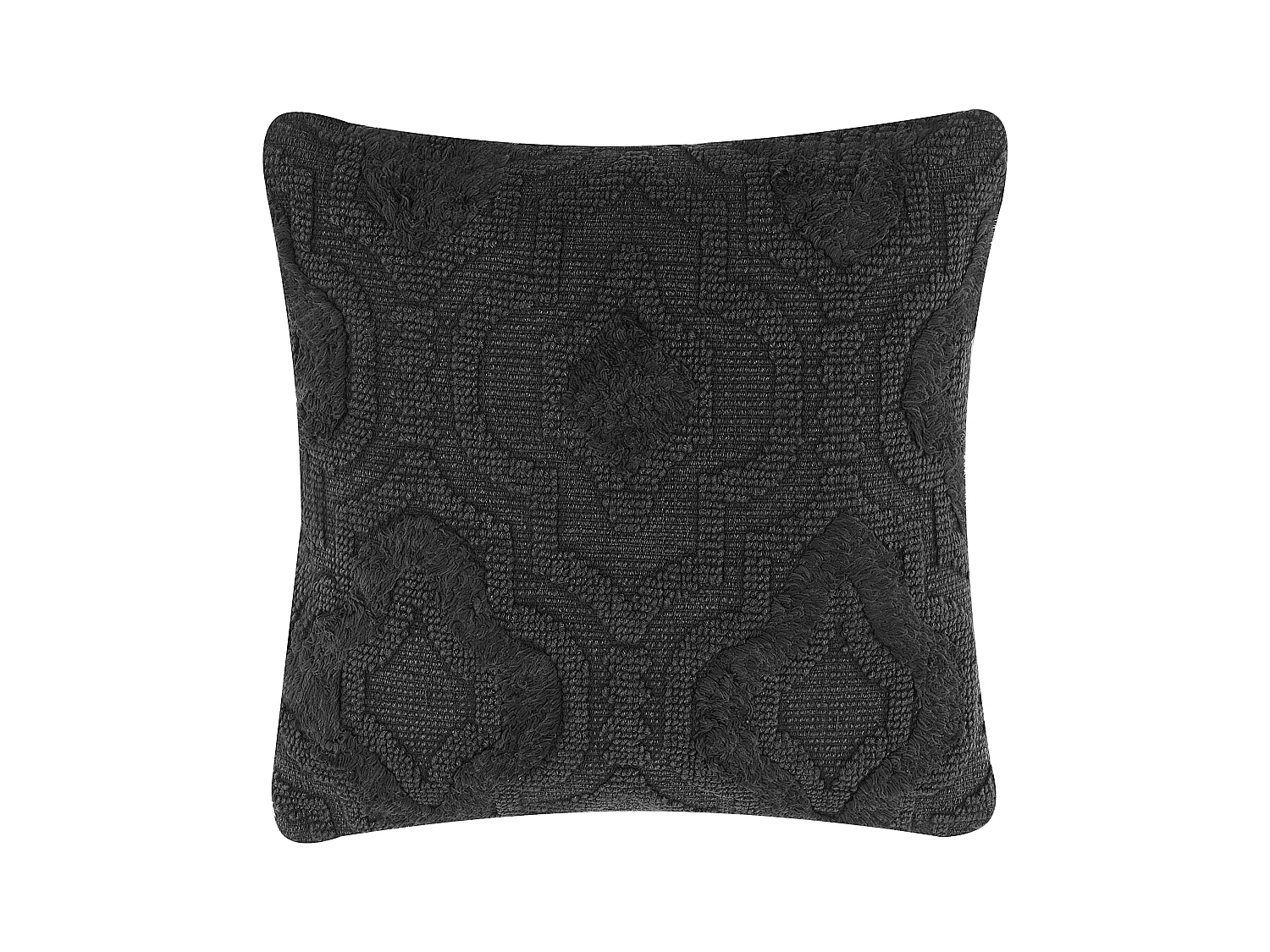 Coussin PAIKA Coton 45 x 45 cm Gris foncé Unicolore