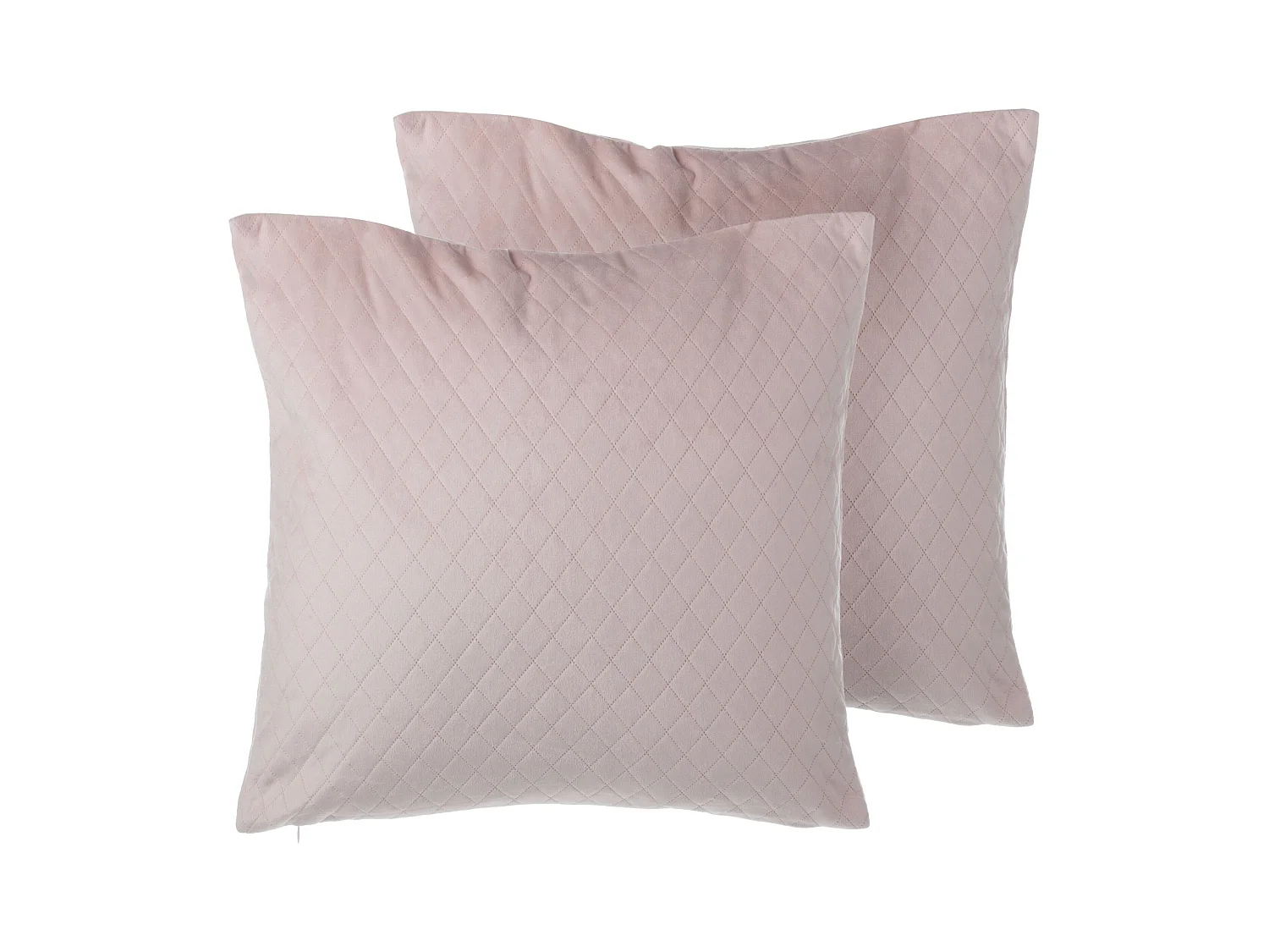 Lot de 2 coussins décoratifs PASQUE Velours 45 x 45 cm Rose Unicolore