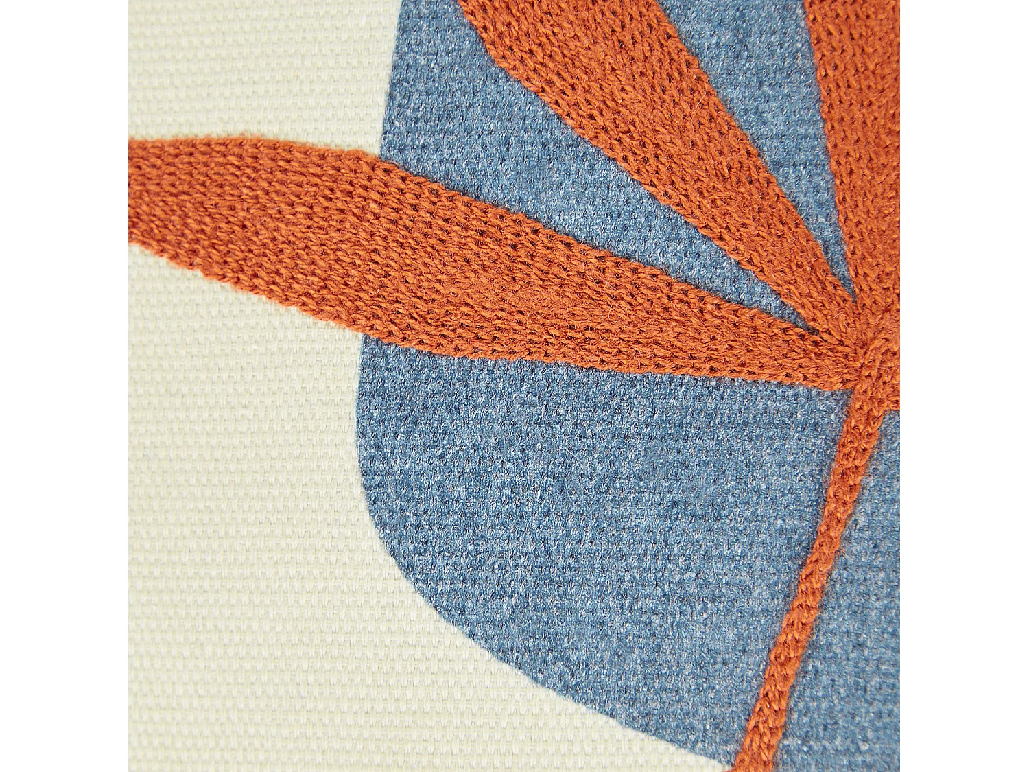 Set van 2 kussens Bladpatroon DAVALLIA 45 x 45 cm Rood