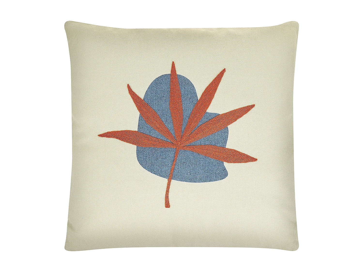 Set van 2 kussens Bladpatroon DAVALLIA 45 x 45 cm Rood