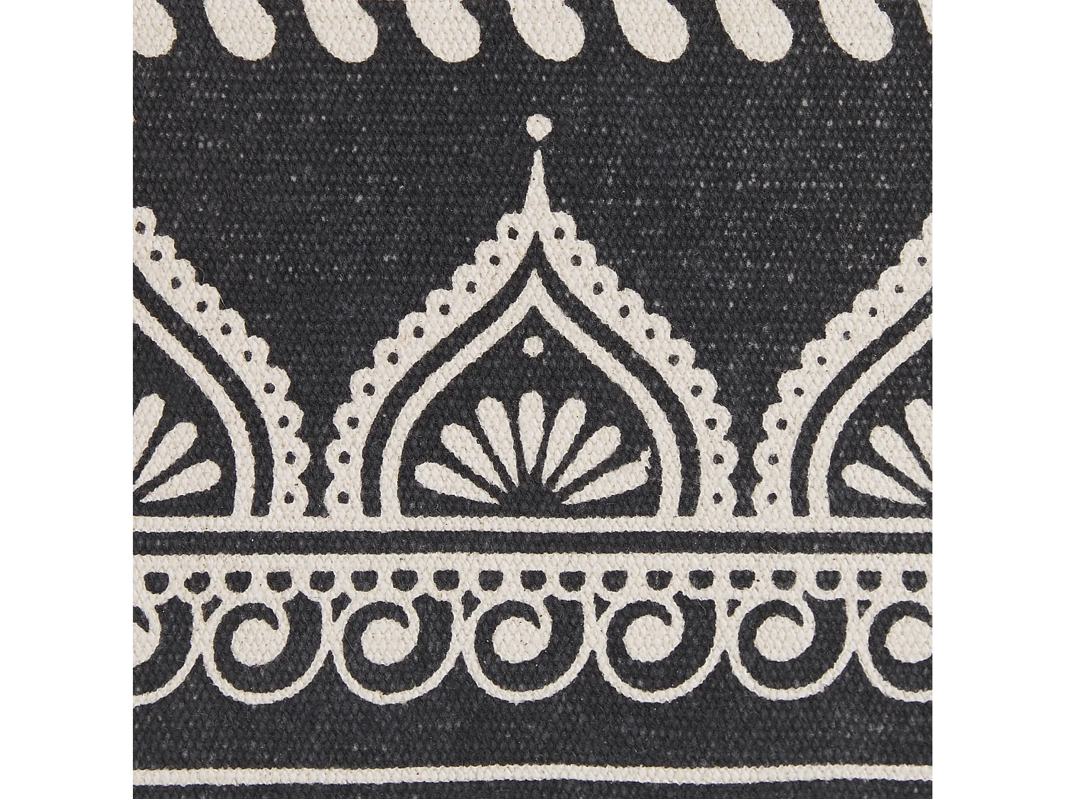 Lot de 2 coussins décoratifs ATABAGI Coton 45 x 45 cm Noir Motif oriental
